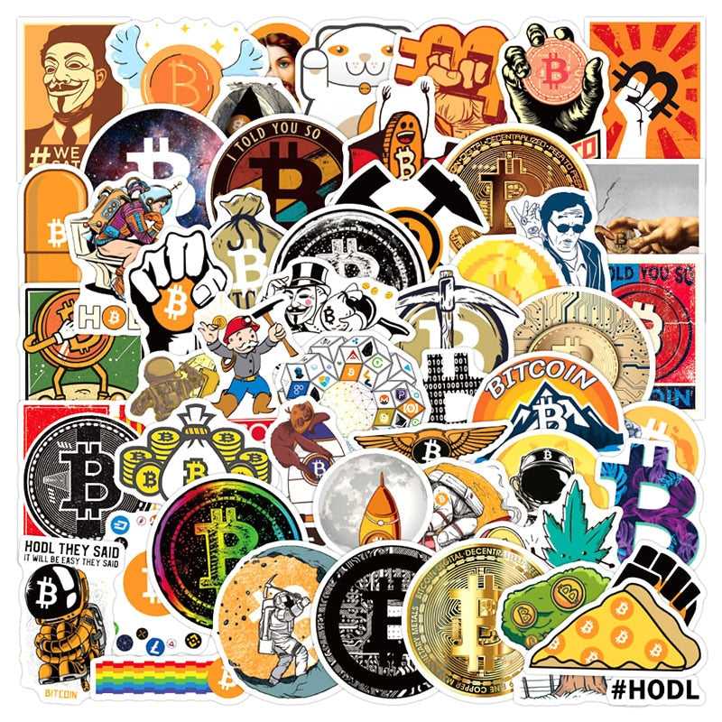 Bitcoin Dogecoin Stickers Pack | Famous Bundle Stickers | Waterproof Bundle Stickers