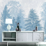 Blue Forest Trees Wallpaper: Transform Your Space