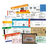 Boarding Pass Air Tickets Stickers Pack | Famous Bundle Stickers | Waterproof Bundle Stickers