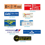 Boarding Pass Air Tickets Stickers Pack | Famous Bundle Stickers | Waterproof Bundle Stickers