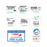 Boarding Pass Air Tickets Stickers Pack | Famous Bundle Stickers | Waterproof Bundle Stickers