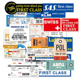 Boarding Pass Air Tickets Stickers Pack | Famous Bundle Stickers | Waterproof Bundle Stickers