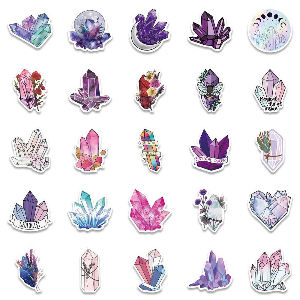 Bohemia Crystal Gem Stickers Pack | Famous Bundle Stickers | Waterproof Bundle Stickers