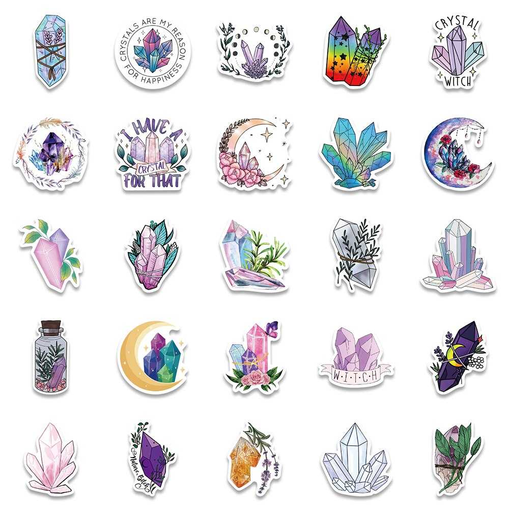 Bohemia Crystal Gem Stickers Pack | Famous Bundle Stickers | Waterproof Bundle Stickers