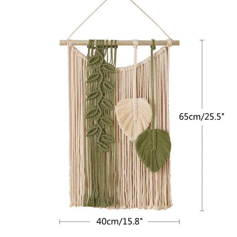 Bohemian Macrame Leaves Wall Hanging