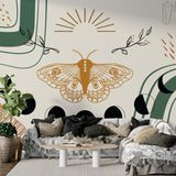 Bohemian Wallpaper Mural: Bring Nature Home with Butterfly