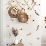 Boho Watercolour Feathers Wall Decals Wall Sticker