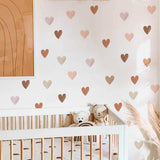 Boho Hearts Wall Decals Nursery Kids Wall Sticker