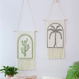 Décoration murale suspendue en macramé végétal Boho