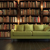 Bookshelf Library Wallpaper: Transform with Literary Charm