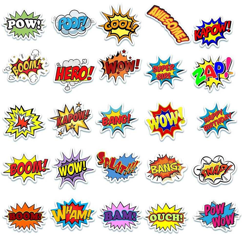 Surprise Letter Boom Bam Stickers Pack | Famous Bundle Stickers | Waterproof Bundle Stickers