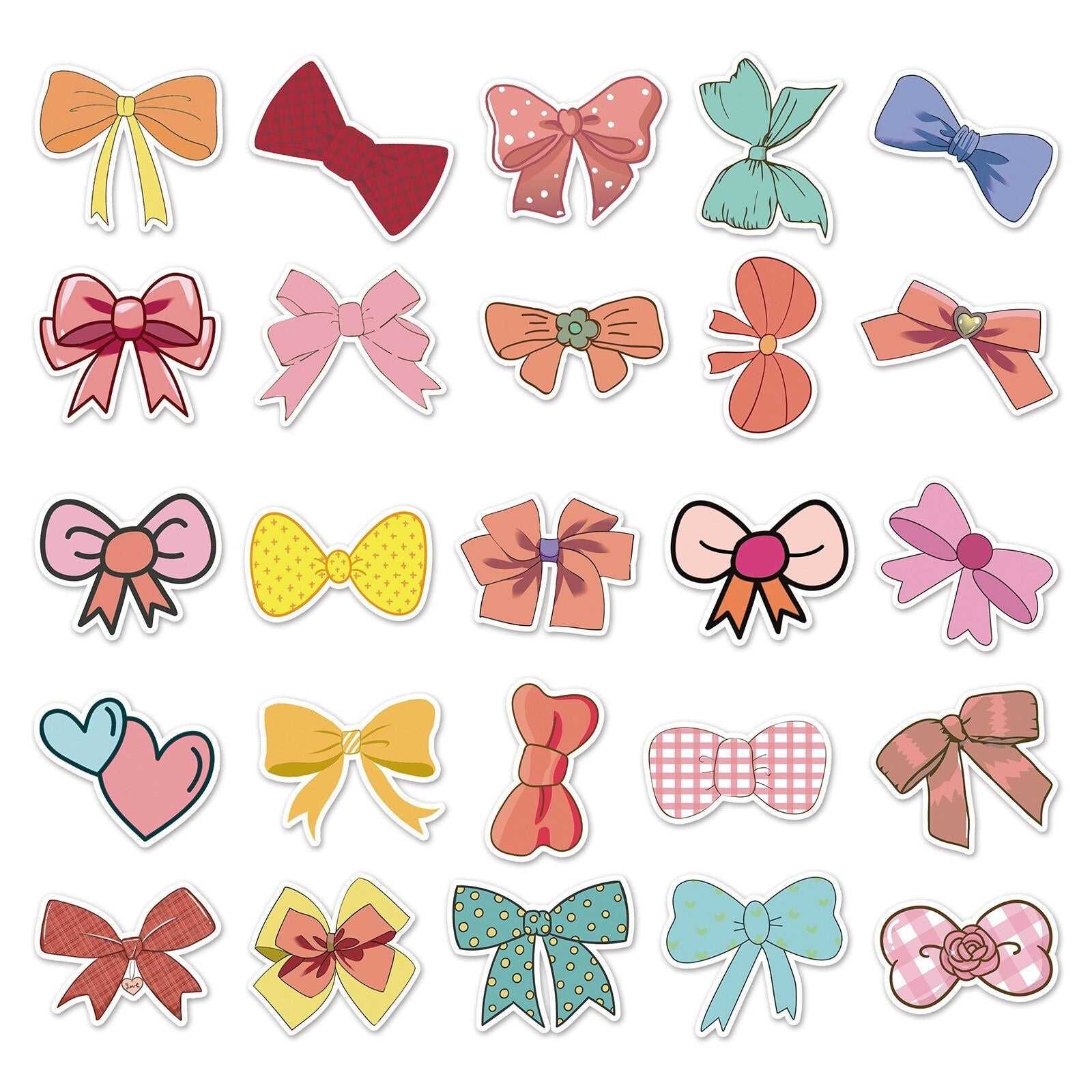 Bow Tie Cartoon Stickers Pack | Famous Bundle Stickers | Waterproof Bundle Stickers