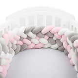 Breathable Pink 6 Knotted Cot Bumper: Cot Bumper