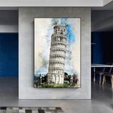 Atemberaubendes Poster zum Turm von Pisa: Exquisites Kunstwerk