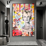 Brigitte Bardot Canvas Wall Art - Exquisite Décor