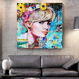 Brigitte Bardot Poster: Pop Art Leinwand-Wandkunst