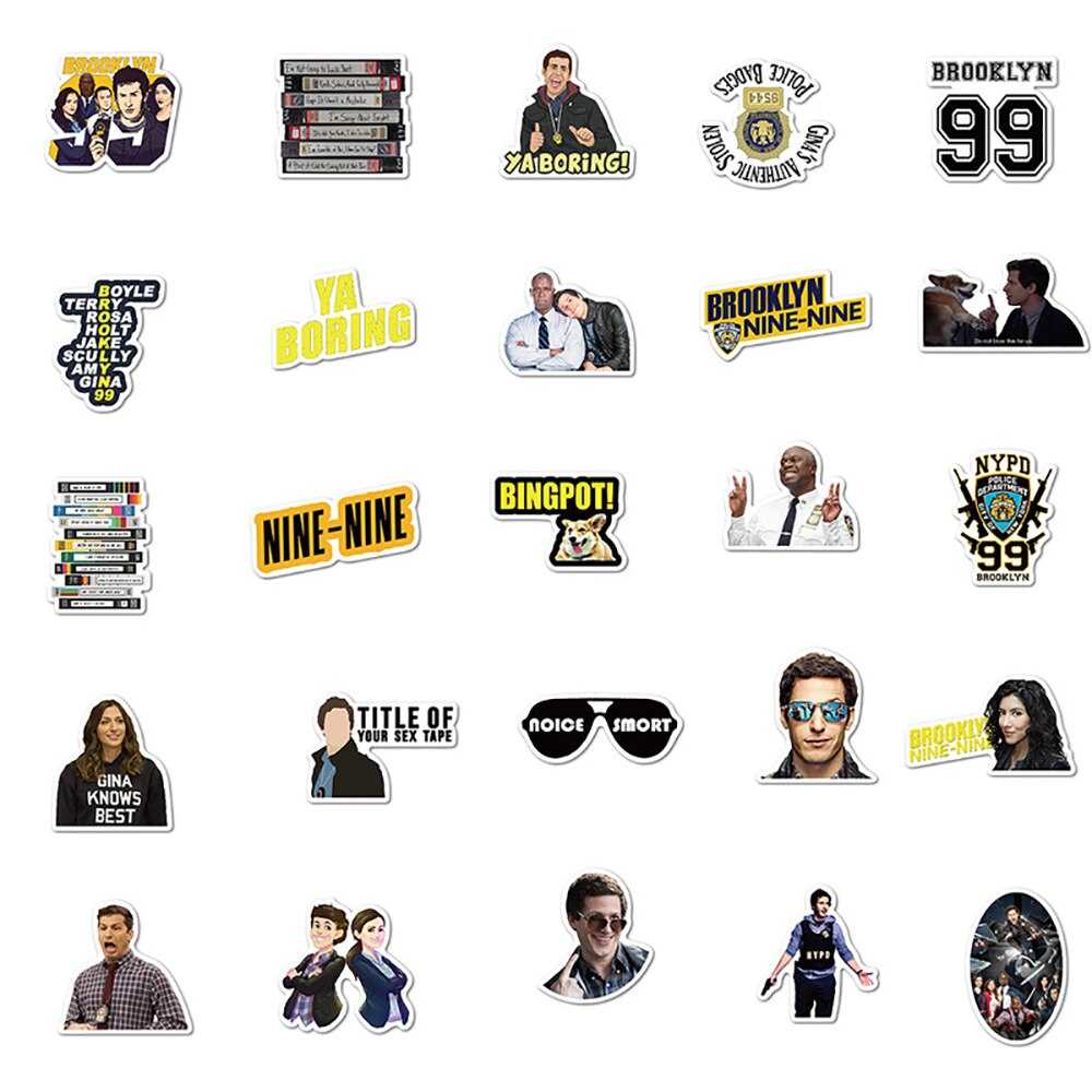 TV Show Brooklyn Nine-Nine Stickers Pack | Famous Bundle Stickers | Waterproof Bundle Stickers