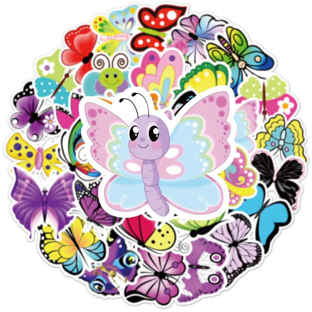 Beautiful Butterfly Stickers Pack | Famous Bundle Stickers | Waterproof Bundle Stickers