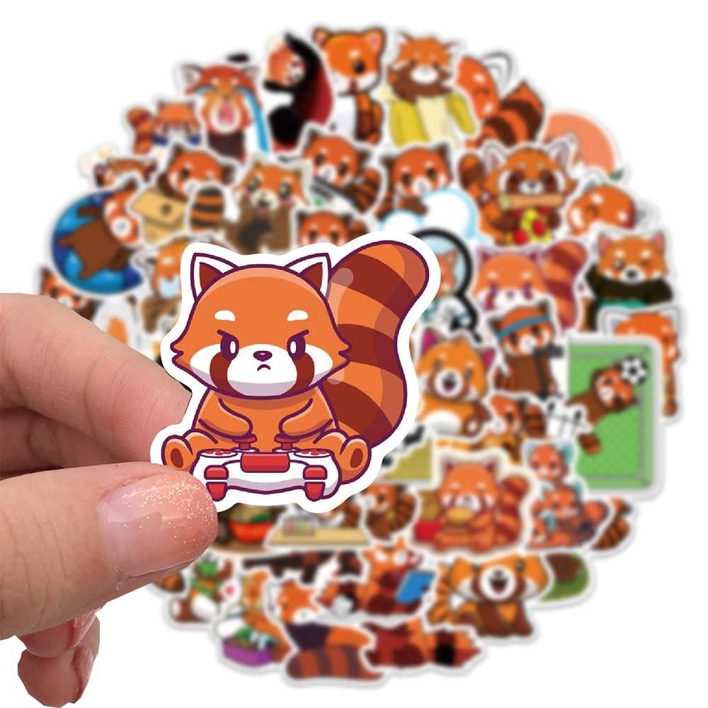 Cute Red Panda Stickers Pack | Famous Bundle Stickers | Waterproof Bundle Stickers