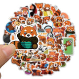 Cute Red Panda Stickers Pack | Famous Bundle Stickers | Waterproof Bundle Stickers
