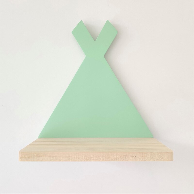 Bunny Rabbit Shape Wooden Wall Shelf