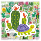 Green Plant Cactus Stickers Pack | Famous Bundle Stickers | Waterproof Bundle Stickers