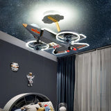 Cargo Airplane Ceiling Light with Fan for Kids Room