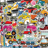 Mixed Cartoon Transportation Stickers Pack | Famous Bundle Stickers | Waterproof Bundle Stickers