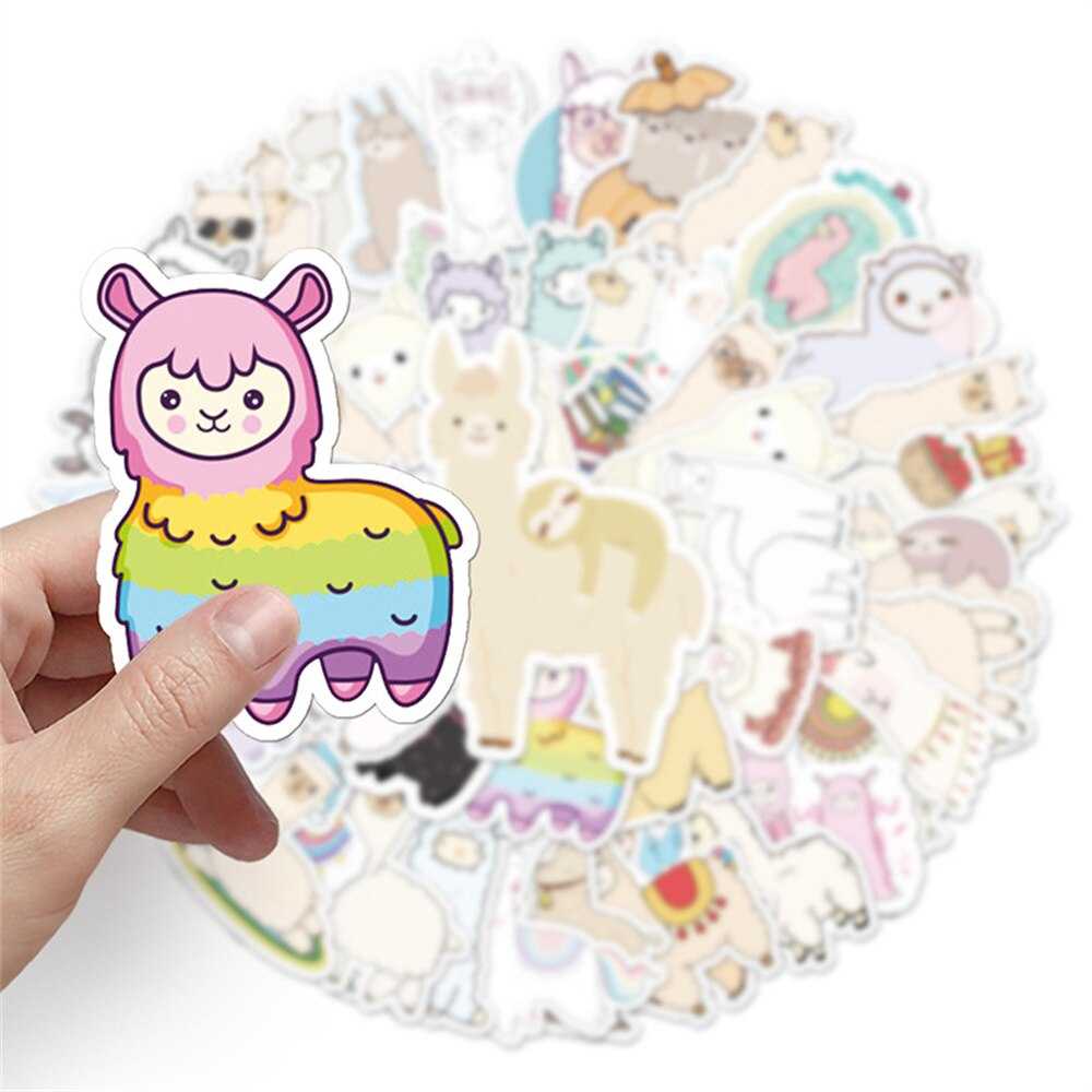 Cartoon Alpaca Stickers Pack | Famous Bundle Stickers | Waterproof Bundle Stickers