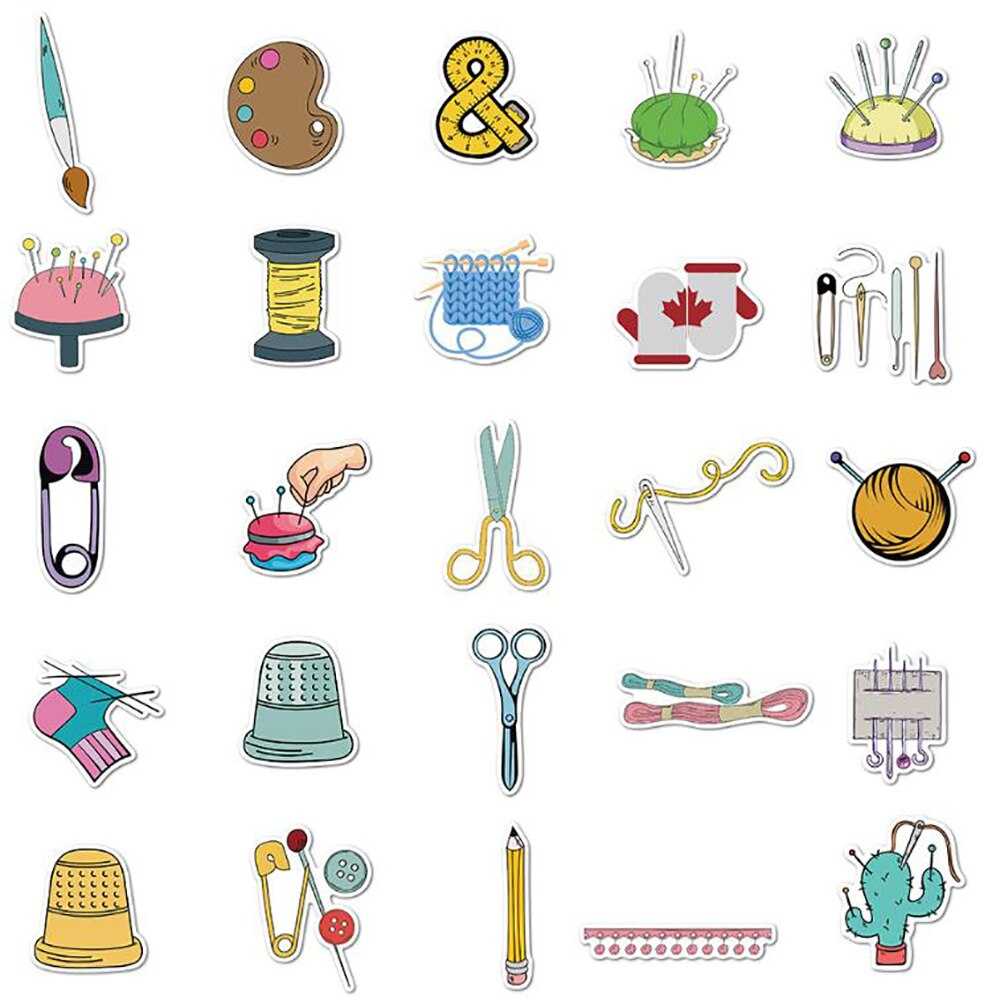 Cartoon Sewing Machine Stickers