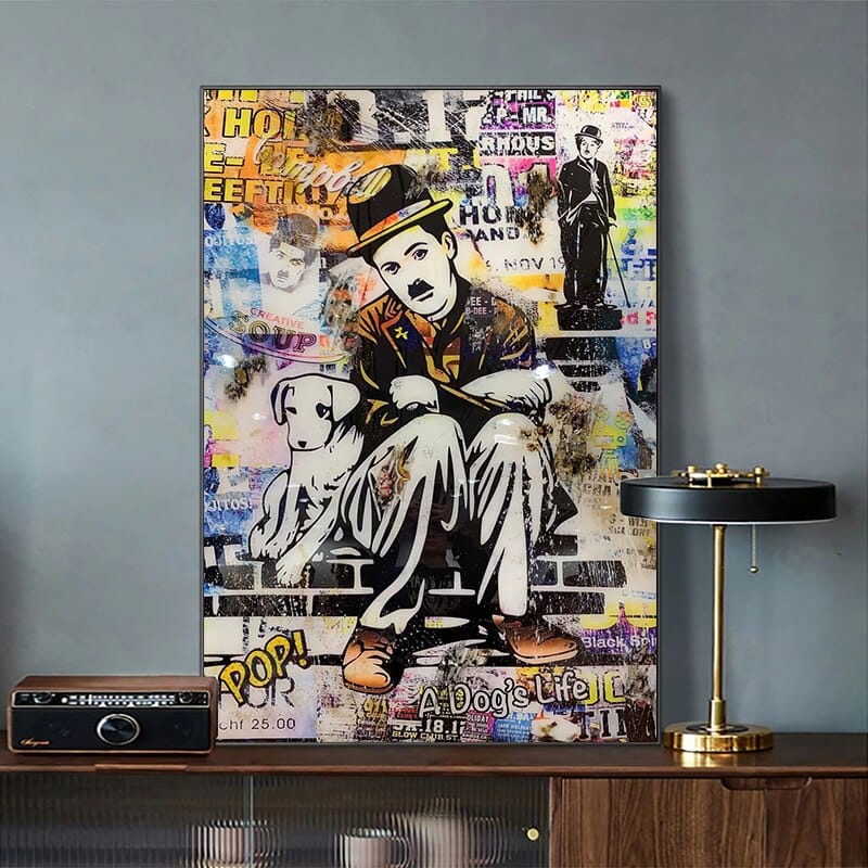 Charlie Chaplin Dogs Life Art : découvrez des pièces exquises