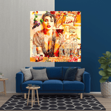 Chianti Dievole Girl With Wine Canvas Wall Art