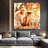 Chianti Dievole Girl With Wine Canvas Wall Art