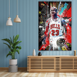 Art mural sur toile des Chicago Bulls de Jordanie