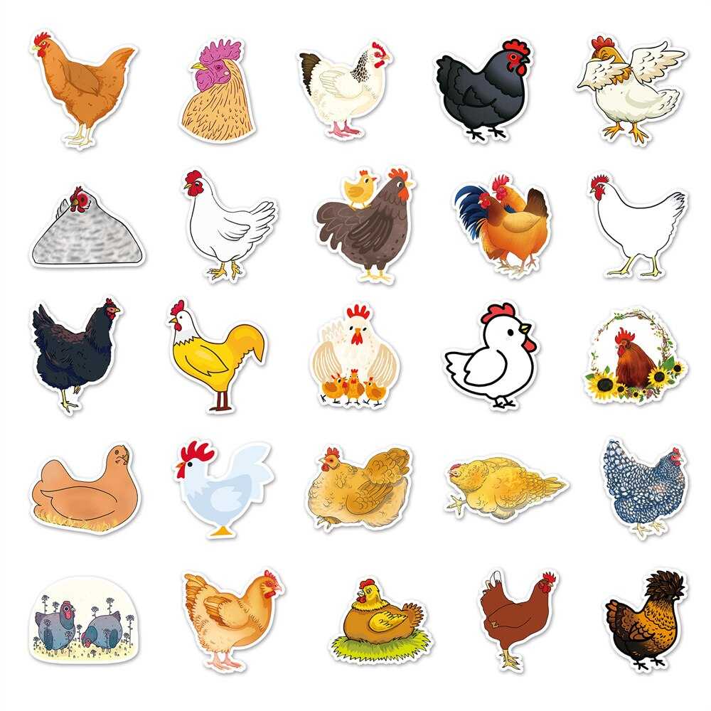 Chicken Stickers Pack | Famous Bundle Stickers | Waterproof Bundle Stickers