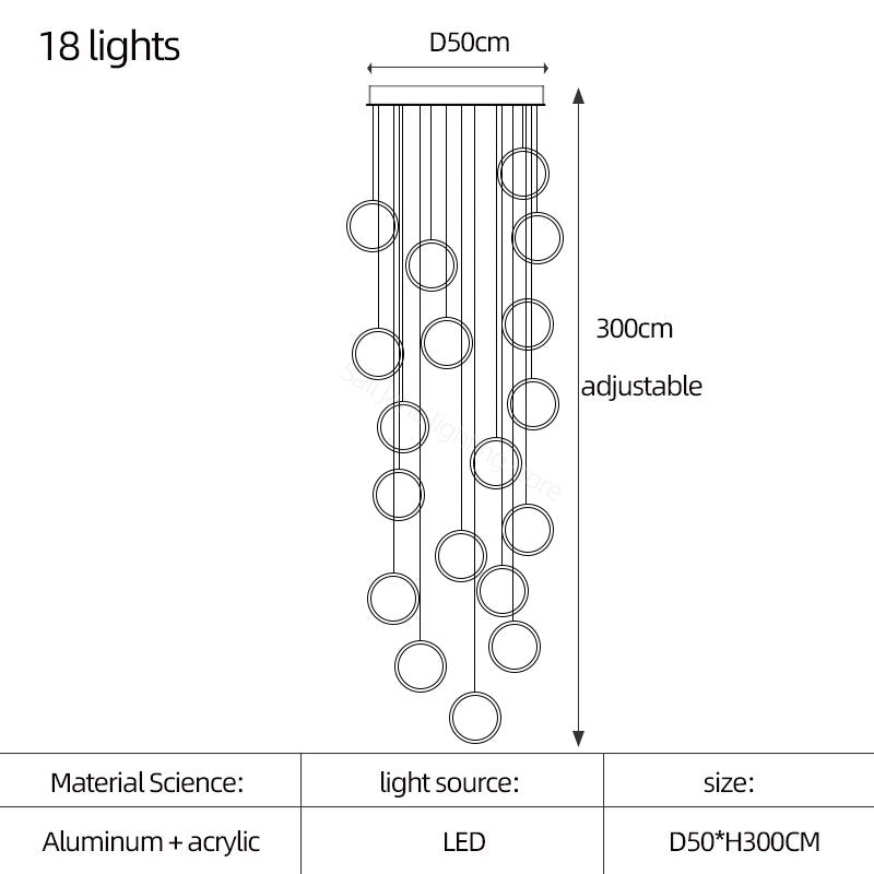 Circle Mingle LED Chandelier Light