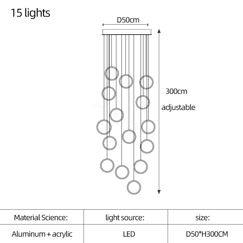 Circle Mingle LED Chandelier Light