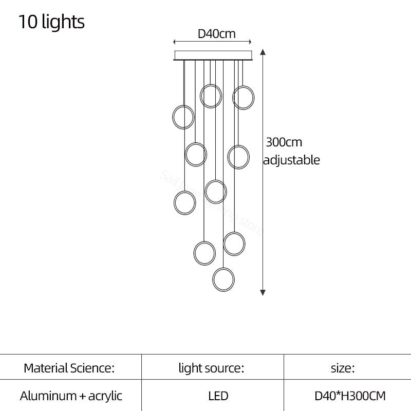 Lustre LED Circle Mingle