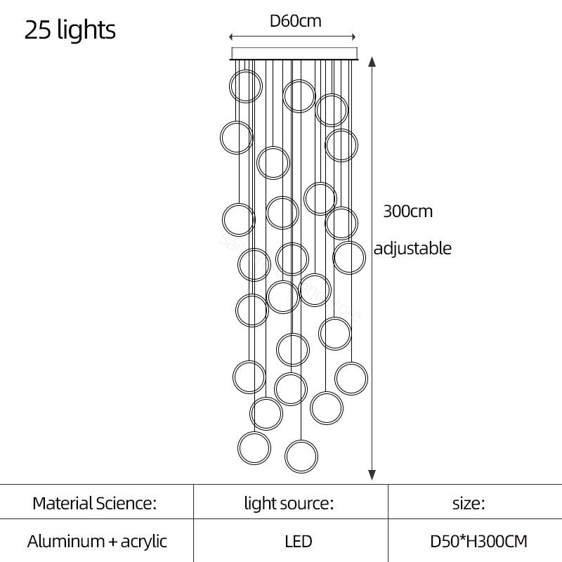 Lustre LED Circle Mingle