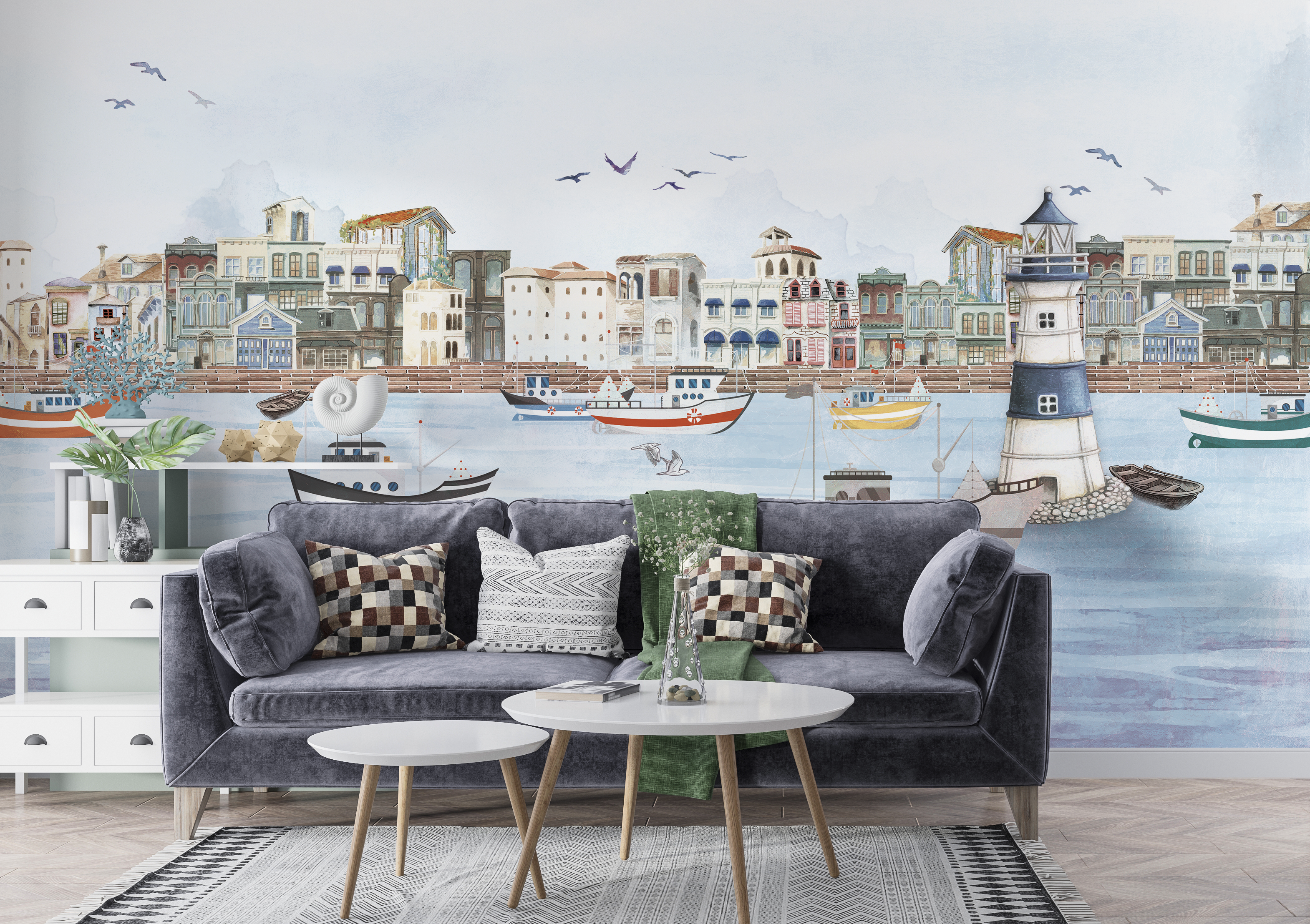 City Escape Wallpaper Mural: Stylish Urban Wall Art