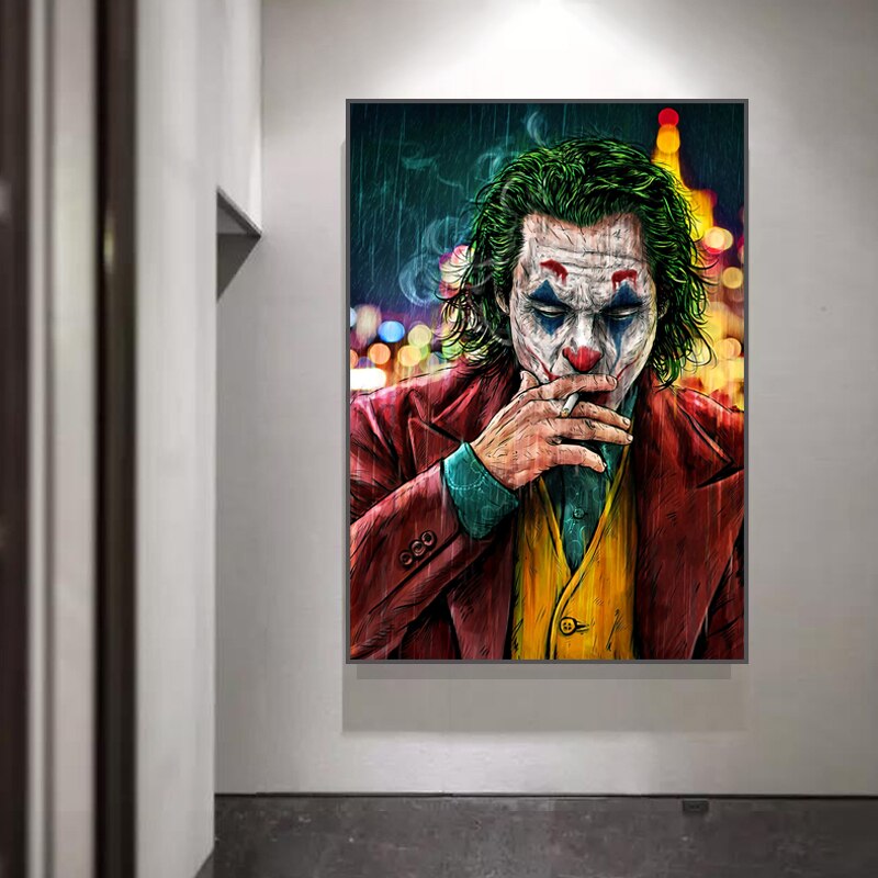 Klassische Leinwand-Wandkunst „The Joker Man“.