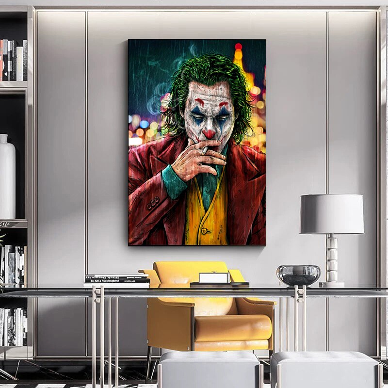 Classical The Joker Man Canvas Wall Art