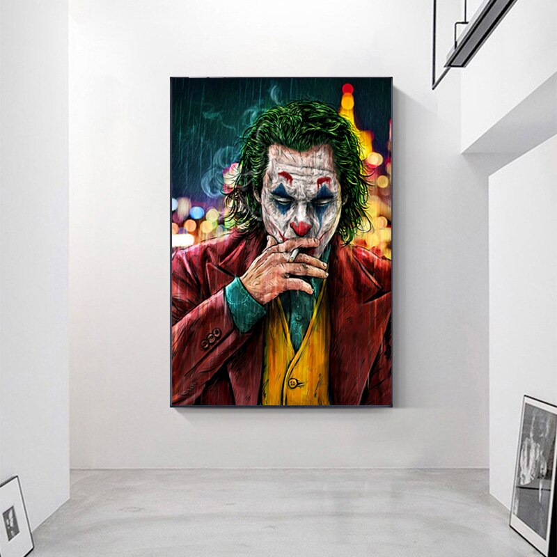 Classical The Joker Man Canvas Wall Art