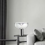 Lampe tourbillonnante en verre transparent 