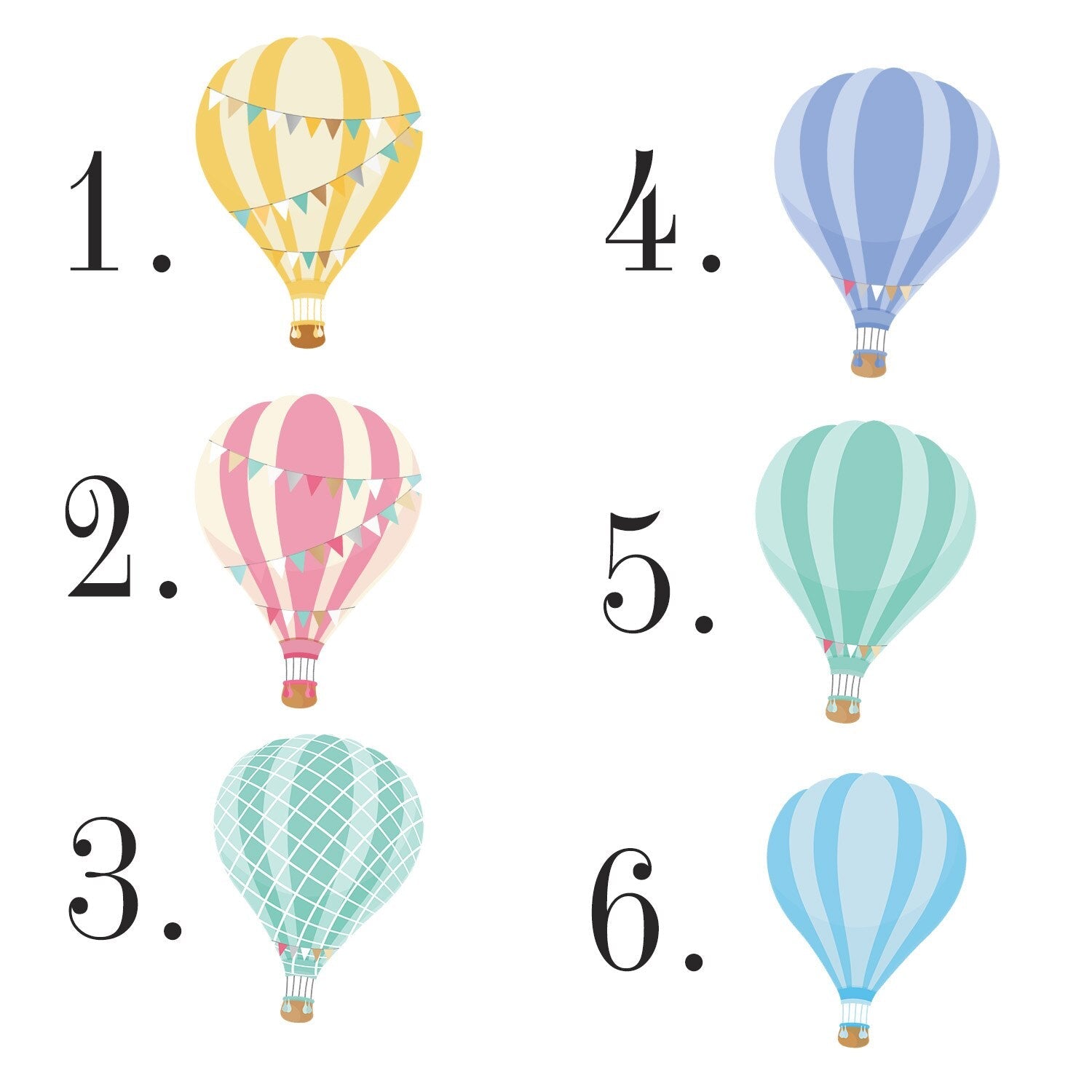 Cloud  Hot Air Balloon Baby Bedding Set - Baby Shower Gift