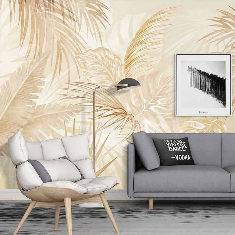 Coconut Tree Leaf Wallpaper Mural - Authentic Nature Décor