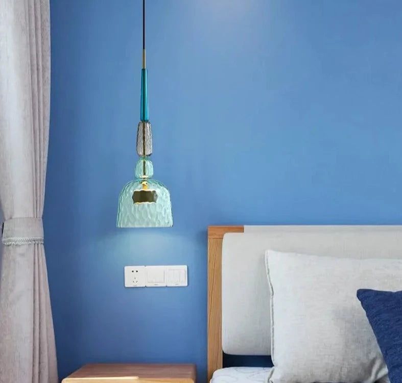 Lampes suspendues LED en verre coloré - Illuminez votre espace avec élégance