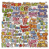 Mixed English Phrases Girl Stickers