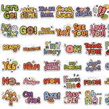 Mixed English Phrases Girl Stickers