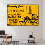 Coffre communautaire aller en prison - Mr Monopoly Wall Art